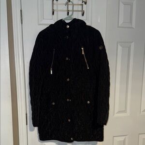 Michael Stars Black Quilted Hooded Jacket